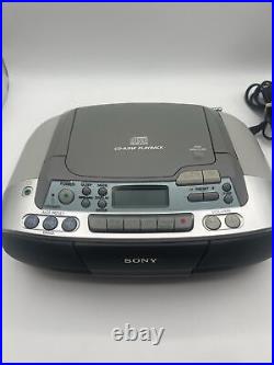 Sony CFD-S01 CD Cassette AM/FM Radio Portable Boombox Stereo Player WORKS