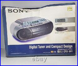 Sony CFD-S01 CD Cassette AM/FM Radio Portable Boombox Stereo Player see below