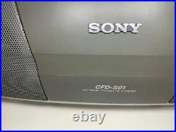 Sony CFD-S01 CD Player Boombox AM/FM Radio Cassette Portable Mega Bass