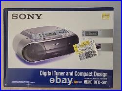 Sony CFD-S01 CD Player Cassette AM/FM Radio Portable Boombox Stereo NEW Open Box