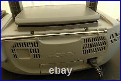 Sony CFD-S01 CD Player Radio Cassette Recorder Portable Boombox System Silver