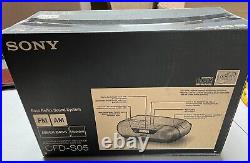 Sony CFD-S05 CD Radio Cassette Recorder with Auxiliary Cord (6 feet) BRAND NEW