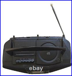 Sony CFD-S33 Boombox AM/FM Radio, CD & Cassette Player Mega Bass With Remote