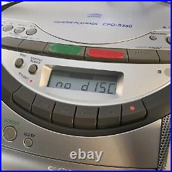 Sony CFD-S350 Cassette CD Player Radio CD-R/RW Portable Boombox Remote TESTED