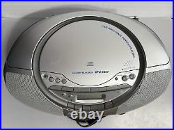 Sony CFD-S350 Portable AM/FM Radio & Cassette/CD Player Boombox withPower Cord