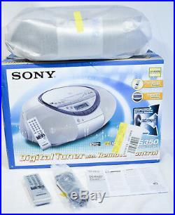 Sony CFD-S350 Portable CD Cassette Player AM / FM Stereo Radio Wtih Remote NEW