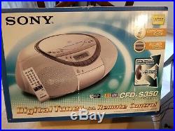 Sony CFD-S350 Portable CD Cassette Player AM / FM Stereo Radio with Remote
