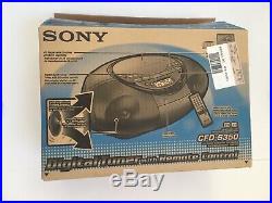 Sony CFD-S350 Portable CD Cassette Player AM / FM Stereo Radio with Remote