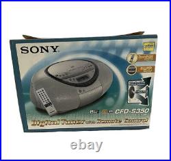 Sony CFD-S350 Portable CD Cassette Tape Player AM FM Radio Digital New Open Box