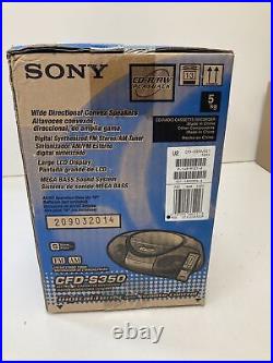 Sony CFD-S350 Portable Cassette Boombox Silver CD Player Radio Brand New Sealed