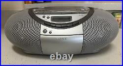 Sony CFD-S350 Portable Cassette Boombox Silver CD Player Radio Store Display