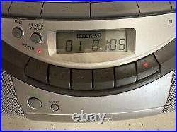 Sony CFD-S350 Portable Cassette Boombox Silver CD Player Radio Store Display