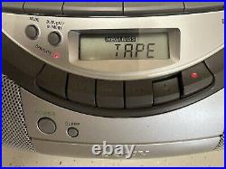 Sony CFD-S350 Portable Cassette Boombox Silver CD Player Radio Store Display