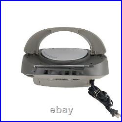 Sony CFD-S350 Portable Cassette Boombox Silver CD Player Radio with Remote Tested
