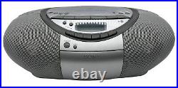 Sony CFD-S350 Portable Cassette Boombox Silver CD Player Radio withRemote Tested