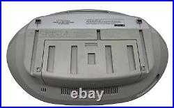 Sony CFD-S350 Portable Cassette Boombox Silver CD Player Radio withRemote Tested