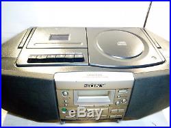 Sony CFD-S37L Radio AM FM CD Cassette Tape Recorder Player Boombox Portable