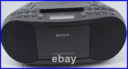 Sony CFD-S70-BLK Boombox CD Cassette Radio Player CD-R/RW Portable AC/DC Black