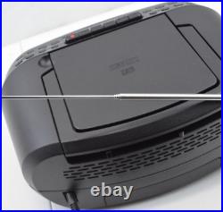 Sony CFD-S70-BLK Boombox CD Cassette Radio Player CD-R/RW Portable AC/DC Black