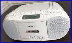 Sony CFD-S70 Boombox CD Player Radio Stereo Cassette White 11W Audio Japan