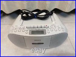 Sony CFD-S70 Boombox CD Player Radio Stereo Cassette White 11W Audio Japan