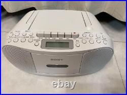 Sony CFD-S70 Boombox CD Player Radio Stereo Cassette White 11W Audio Japan