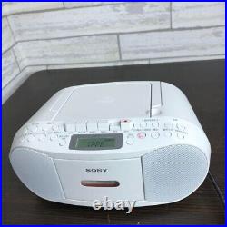 Sony CFD-S70 Boombox CD Player Radio Stereo Cassette White 11W Audio Japan