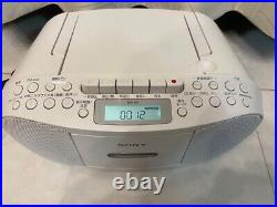 Sony CFD-S70 Boombox CD Player Radio Stereo Cassette White 11W Audio Japan