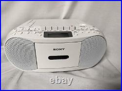 Sony CFD-S70 Boombox CD Player Radio Stereo Cassette White 11W Audio with BOX