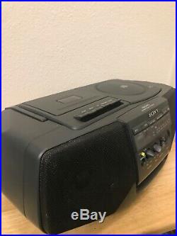 Sony CFD-V15 Portable Stereo Boombox CD Radio Cassette Player Vintage