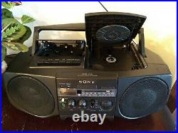 Sony CFD-V30 Portable Boombox CD Player AM/FM Cassette Player Recorder VGUC