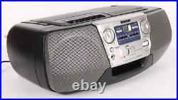 Sony CFD-V5 Portable AM/FM Cassette CD Player Mega Bass Boom Box TESTED