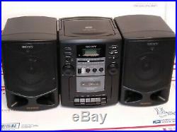Sony CFD Z130 Boombox AM/FM CD Cassette Player Portable Boombox TESTED-RARE Read