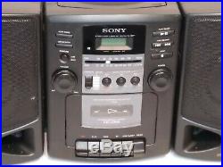Sony CFD Z130 Boombox AM/FM CD Cassette Player Portable Boombox TESTED-RARE Read