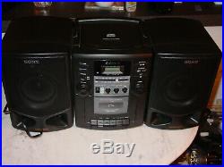 Sony CFD Z130 Boombox Radio CD Cassette Player Portable AM/FM Sold As Is