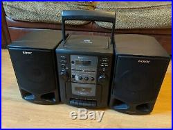 Sony CFD Z130 Mega Bass Boombox Retro Cd Cassette Radio Portable Player Working