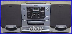 Sony CFD-Z500 AM/FM CD/Cassette Boombox Dynamic Sound System No Remote TESTED