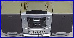 Sony CFD-Z500 AM/FM CD/Cassette Boombox Dynamic Sound System No Remote TESTED