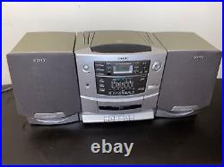 Sony CFD-Z550 AM/FM CD Cassette Portable Stereo Boombox. TESTED