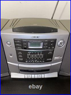 Sony CFD-Z550 AM/FM CD Cassette Portable Stereo Boombox. TESTED