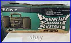 Sony CFD-ZW150 BoomBox CD Radio Tape Player Detachable Speakers NEW OPEN BOX