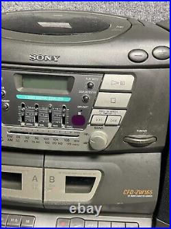 Sony CFD-ZW165 AM/FM Stereo Cassette Recorder CD Boombox