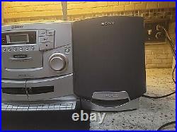 Sony CFD-ZW755 Boombox CD Radio Dual Cassette Player Stereo FULLY FUNCTIONAL