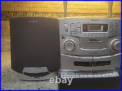 Sony CFD-ZW755 Boombox CD Radio Dual Cassette Player Stereo FULLY FUNCTIONAL