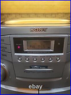 Sony CFD-ZW755 Boombox CD Radio Dual Cassette Player Stereo FULLY FUNCTIONAL