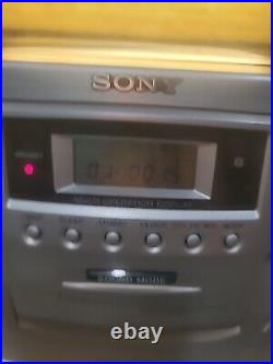 Sony CFD-ZW755 Boombox CD Radio Dual Cassette Player Stereo FULLY FUNCTIONAL