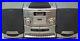 Sony CFD-ZW755 Boombox CD Radio Dual Cassette Player Stereo No Remote TESTED