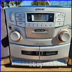 Sony CFD ZW755 CD AM FM Radio Cassette Player Stereo Separating Speakers MegaBas