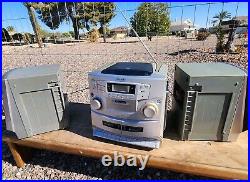 Sony CFD ZW755 CD AM FM Radio Cassette Player Stereo Separating Speakers MegaBas