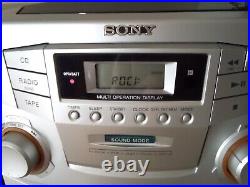 Sony CFD-ZW755 CD Radio Cassette Recorder Boombox Stereo Cleaned, Tested/Org Box